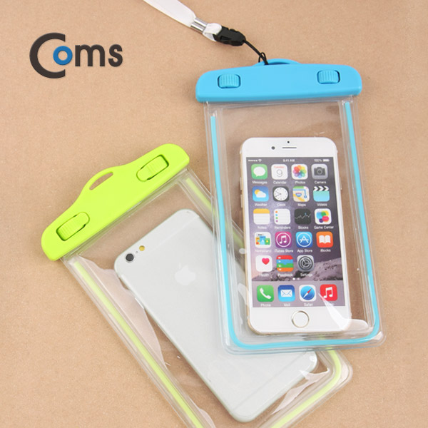 Coms 스마트폰 방수팩 iOS 스마트폰6/갤럭시S5,S6 / Green