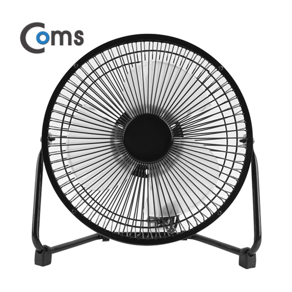 Coms USB 선풍기/상하조절/대형(18cm) Black