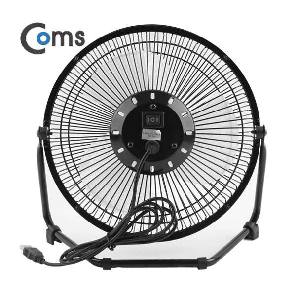 Coms USB 선풍기/상하조절/대형(18cm) Black
