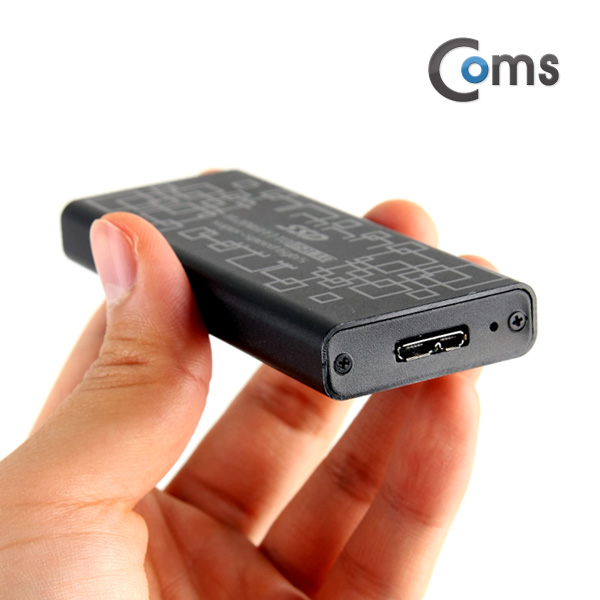 Coms USB 외장 케이스(SSD), Black /USB 3.0, NGFF(M.2)