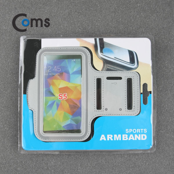 Coms 스마트폰 암밴드 갤S5용 / Gray