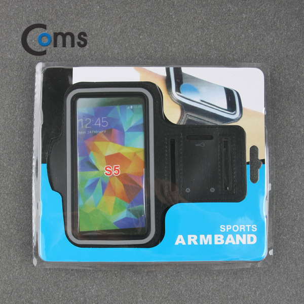 Coms 스마트폰 암밴드 갤S5용 / Black