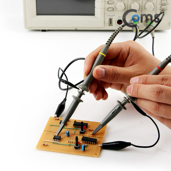 Coms BNC 프로브 측정기(테스트용) 2선 / 오실로스코프 연결/전류흐름측정