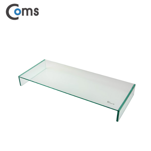Coms 키보드 숨김 크리스탈 모니터스탠드 /투명 (210 x 520) /두께 5mm