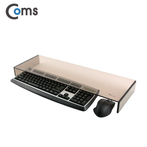 Coms 키보드/마우스 숨김 크리스탈 스탠드 /브론즈 (210 x 620) /두께 5mm