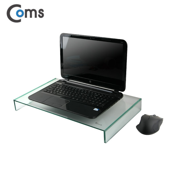 Coms 모니터, 노트북 크리스탈 스탠드 /투명 (310 x 520) /두께 5mm