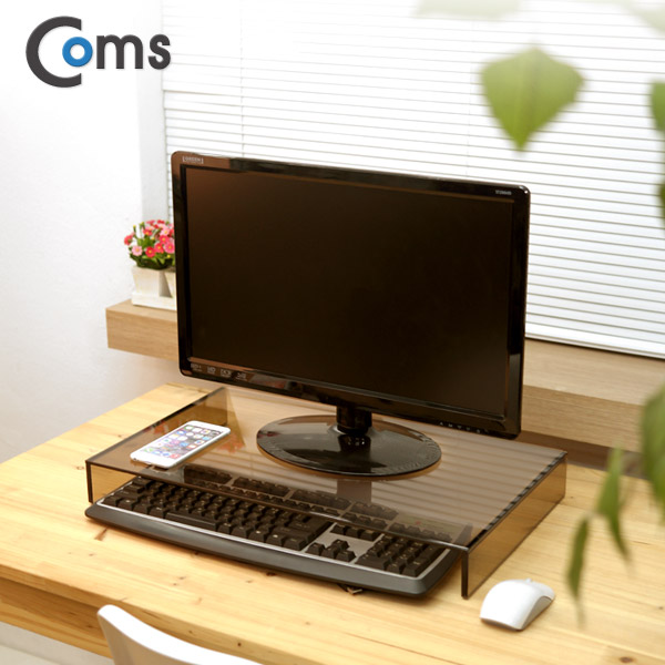 Coms 모니터, 노트북 크리스탈 스탠드 /브론즈 (310 x 520) /두께 5mm