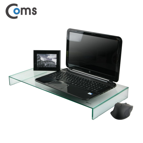 Coms 모니터, 노트북 크리스탈 스탠드 /투명 (310 x 620) /두께 5mm