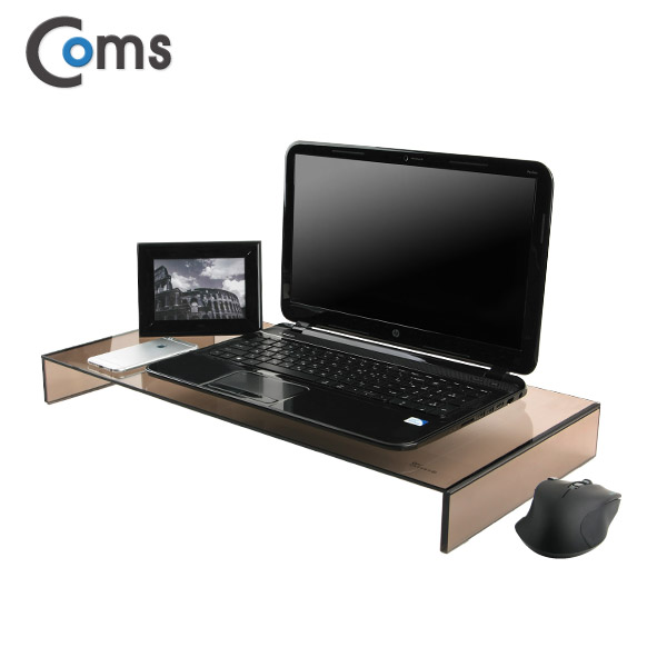 Coms 모니터, 노트북 크리스탈 스탠드 /브론즈 (310 x 620) /두께 5mm