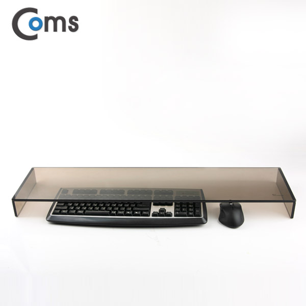 Coms 듀얼 모니터 크리스탈 스탠드 /브론즈 (210 x 820) /두께 8mm