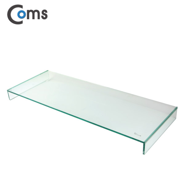 Coms 듀얼 모니터, 노트북 크리스탈 스탠드 /투명 (310 x 820) /두께 8mm