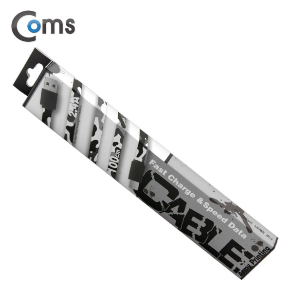 Coms USB/Micro USB(B) 케이블, 2.4A/FLAT, 1M