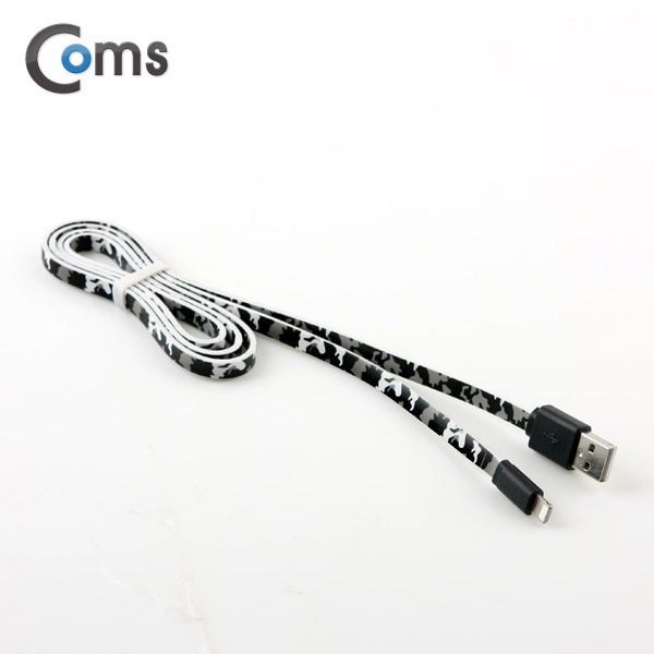 Coms IOS 8핀(8Pin) 케이블 1M, 2.4A/FLAT