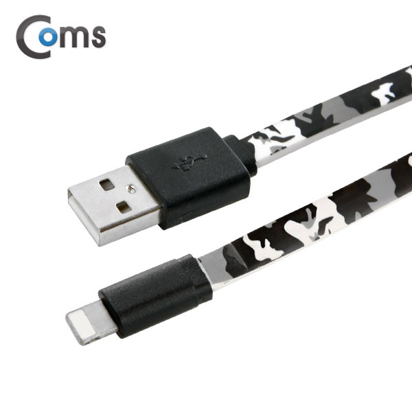 Coms IOS 8핀(8Pin) 케이블 1M, 2.4A/FLAT