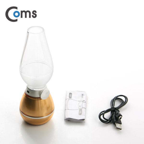 Coms USB 램프(호롱불), Gold