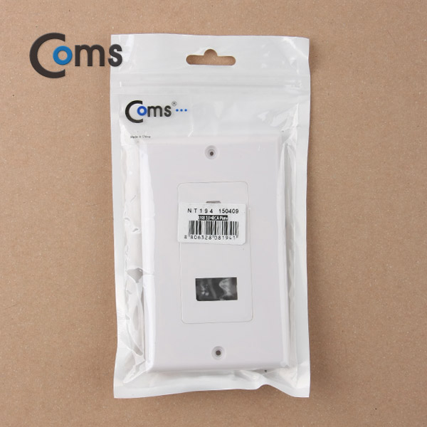 Coms 월 플레이트 (PLATE / USB 3.0 / 1RCA) USB 3.0/1RCA 모듈 포함