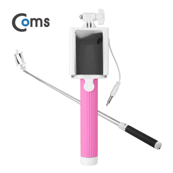Coms 스마트폰 모노포드, 셀카봉/반사거울 Pink