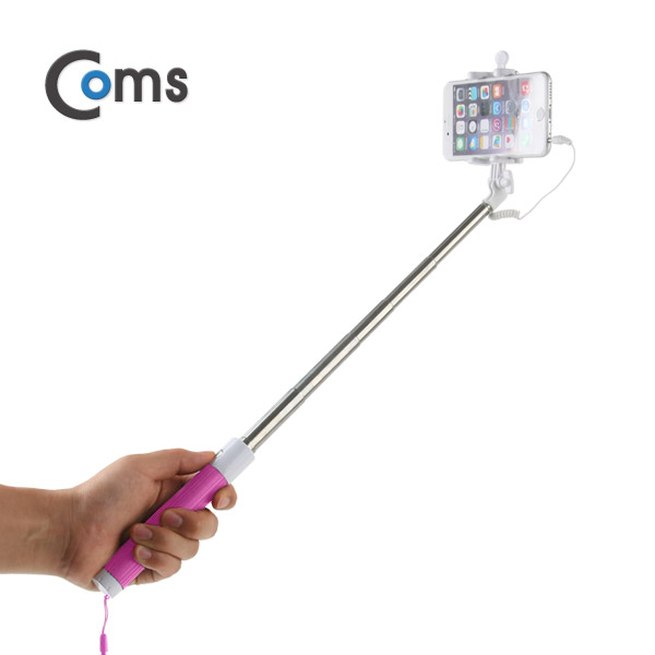 Coms 스마트폰 모노포드, 셀카봉/반사거울 Pink
