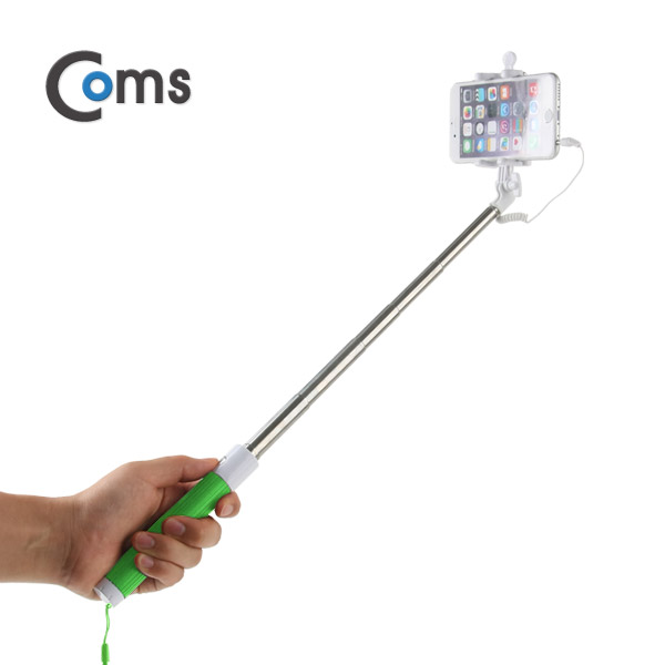 Coms 스마트폰 모노포드, 셀카봉/반사거울 Green