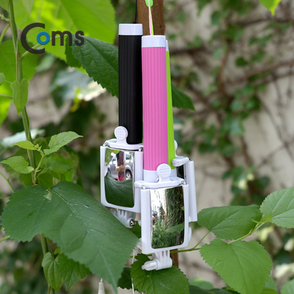 Coms 스마트폰 모노포드, 셀카봉/반사거울 Green