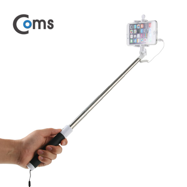 Coms 스마트폰 모노포드, 셀카봉/반사거울 Black