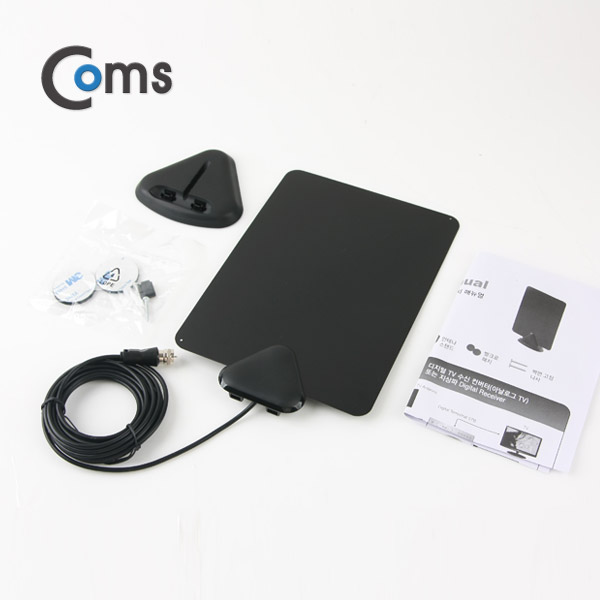 Coms 디지털TV 안테나 수신기(GK357) 플랫타입/실내용