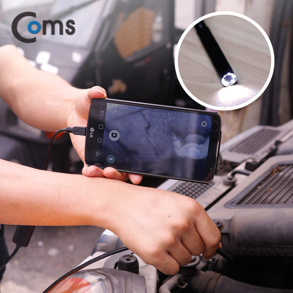 Coms 스마트폰용 내시경 카메라, 탐지용 카메라(Micro 5P 일체형), 2M