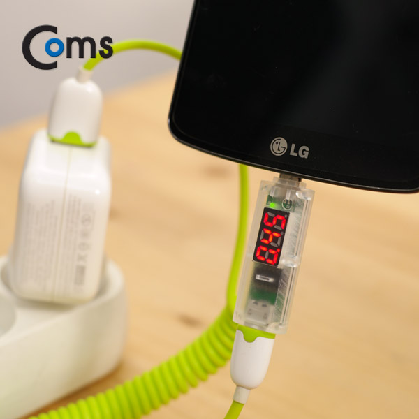Coms Micro USB 테스터기(전류/전압 측정), 스틱 타입