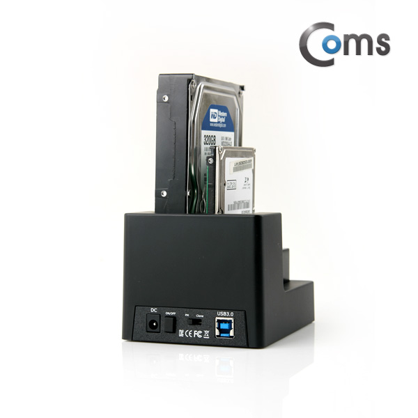 Coms USB 3.0 듀얼 하드 도킹스테이션, 2Port /SATA, Clone