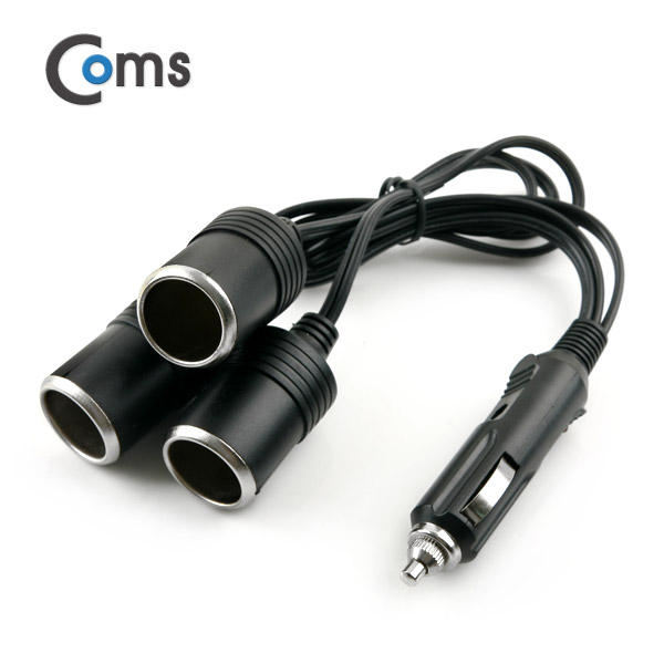 Coms 차량용 시가 Y형 분배기, 3분배, 케이블형 50cm / 시가잭(시거잭)