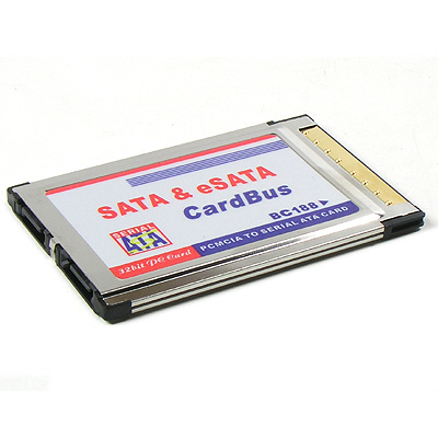 Coms 노트북용 eSATA+SATA 카드 - CardBus 타입/ 각 1포트