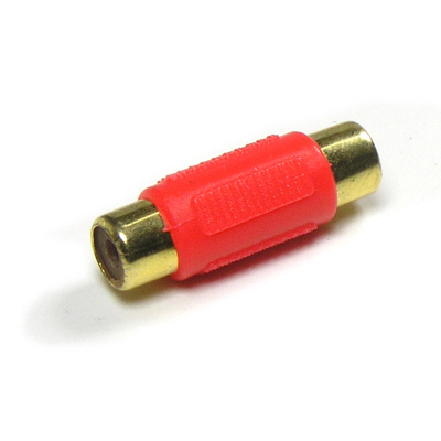 Coms RCA 연장 젠더 빨간색 - F/F 타입