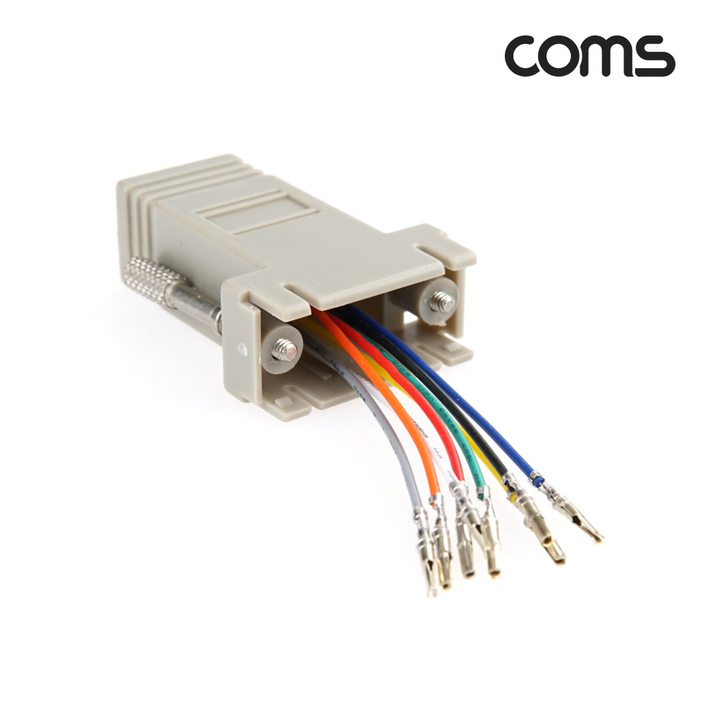 Coms 조합 커넥터 (RJ45 F/DB9 F) - 콘솔 단자 연결