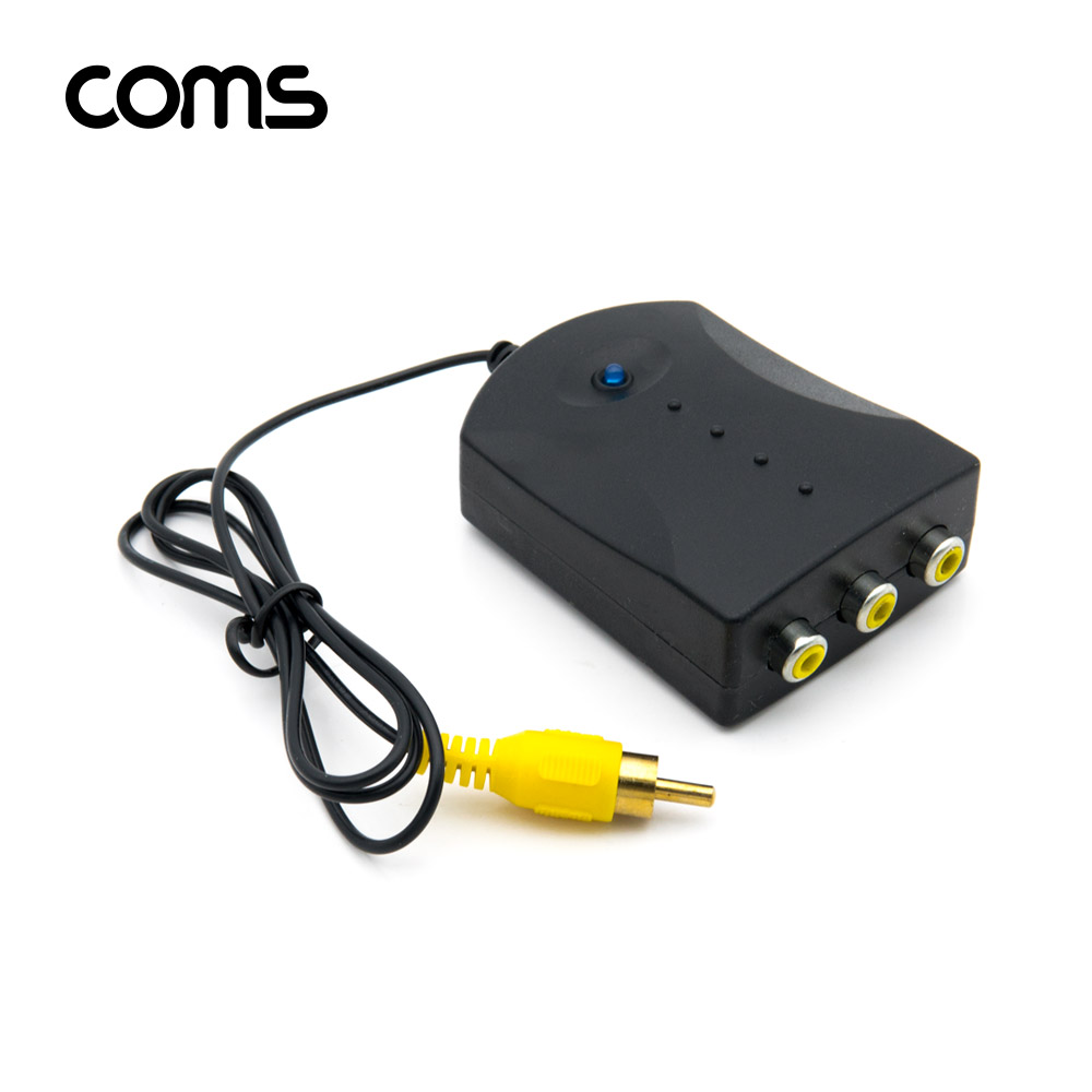 Coms Video 분배기 3:1 (RCA 컴포지트용) / 어댑터 제공