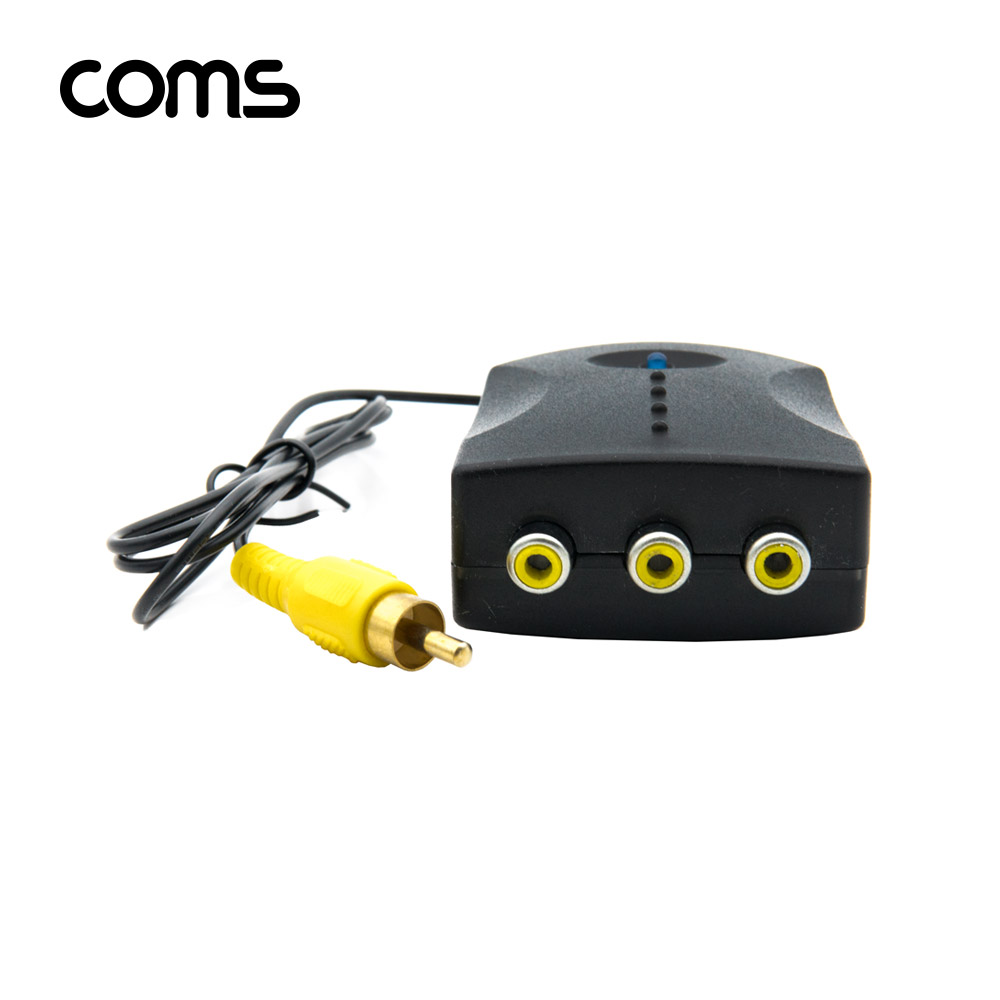 Coms Video 분배기 3:1 (RCA 컴포지트용) / 어댑터 제공