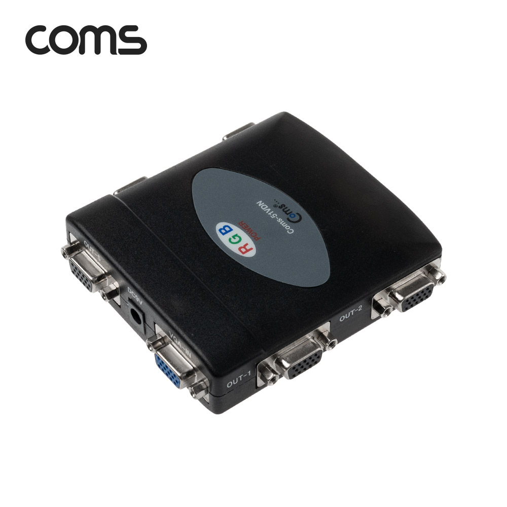 Coms 모니터 분배기 1:5 / VGA(RGB) 입력x1, 출력x5