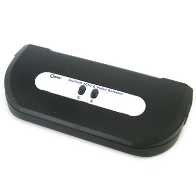 Coms A/V 수동 선택기-5.1CH용, 2:1 (콤포넌트/SVHS/5.1 사운드)