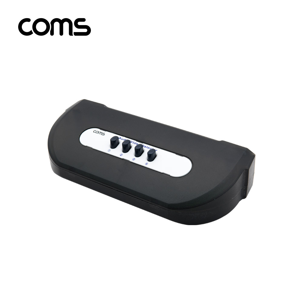 Coms AV 수동 선택기 4:1 (3RCA 용)