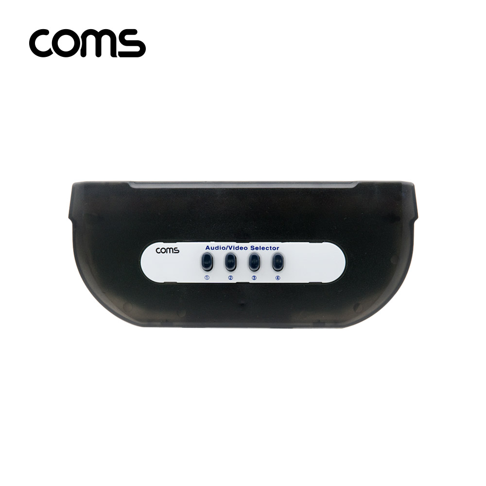 Coms AV 수동 선택기 4:1 (3RCA 용)