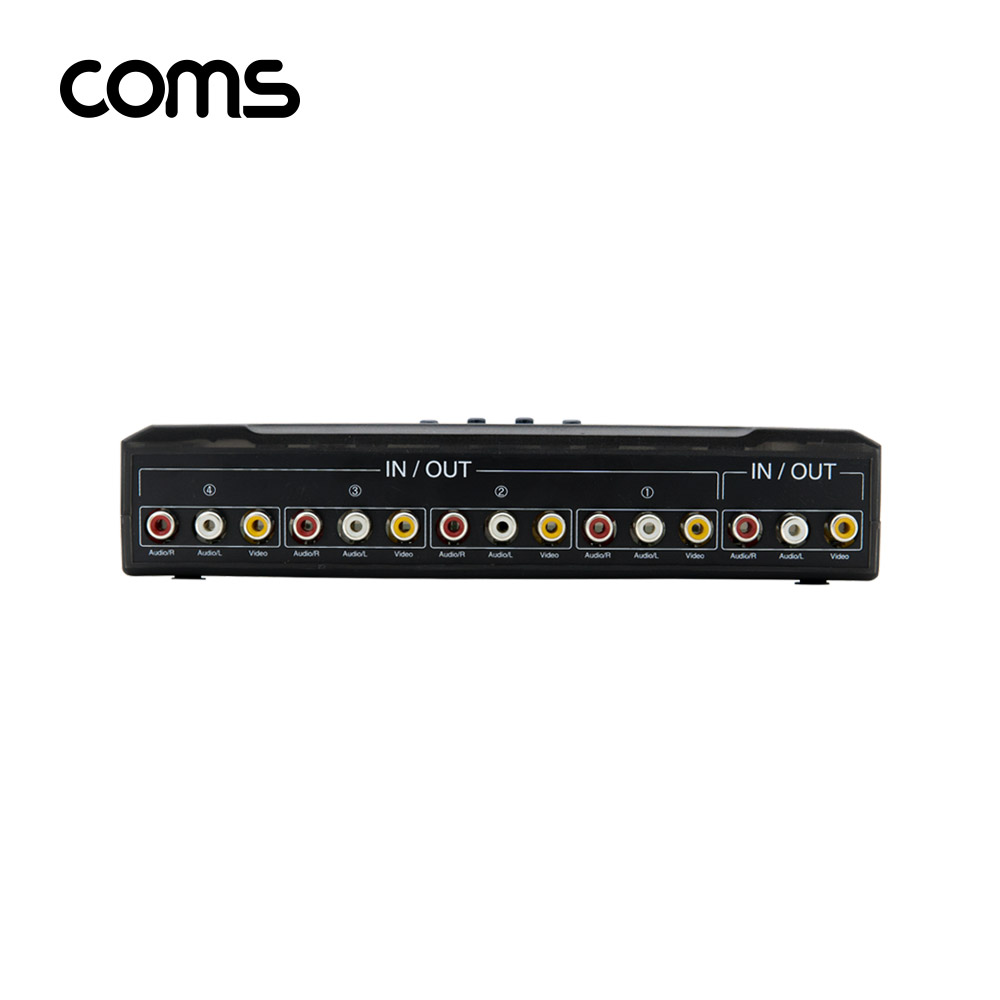 Coms AV 수동 선택기 4:1 (3RCA 용)