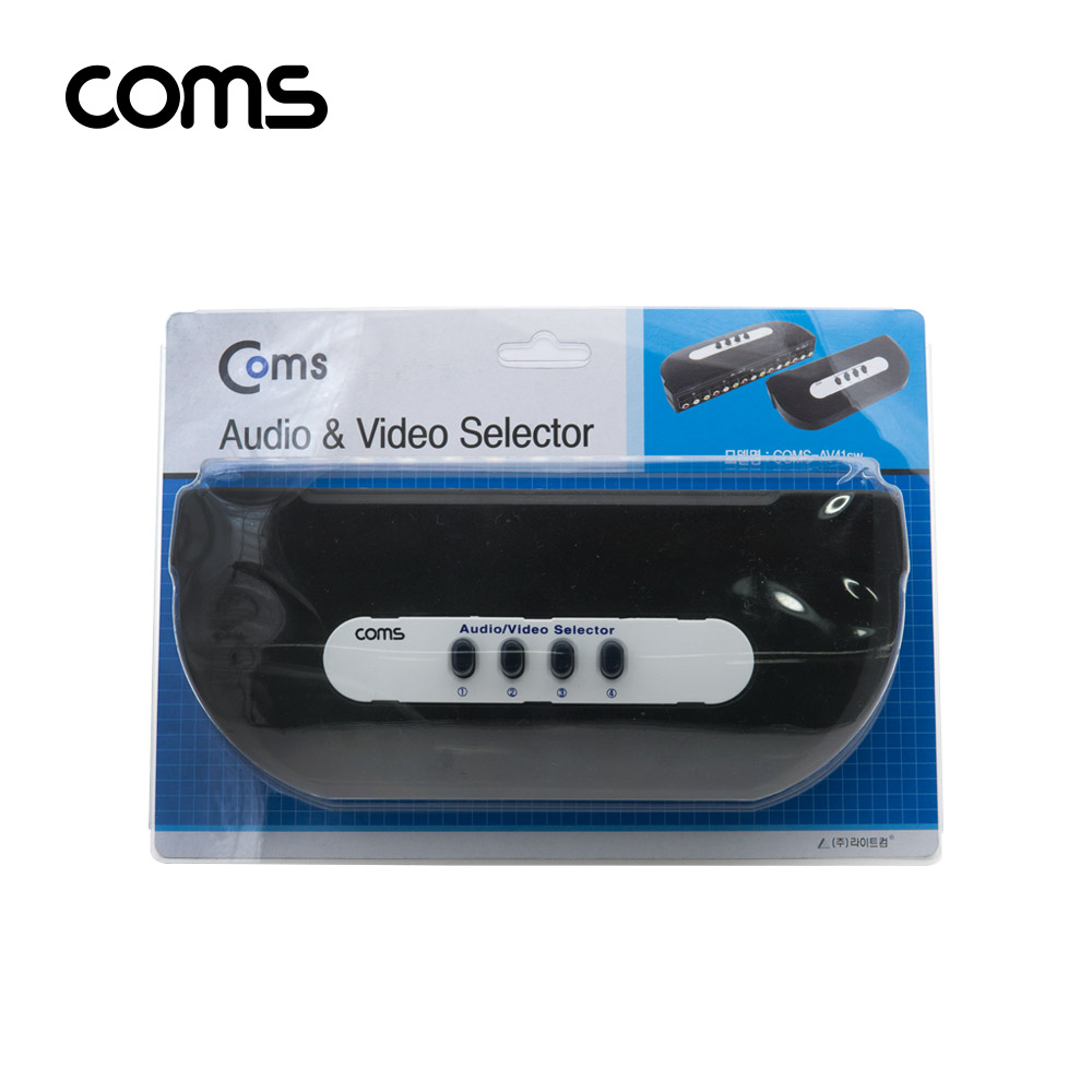 Coms AV 수동 선택기 4:1 (3RCA 용)