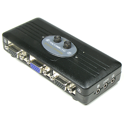 Coms 모니터/오디오 선택기 2:1 (RGB/Stereo 신호)