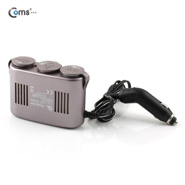 Coms 차량용 시거잭 멀티 전원 소켓 3구 - 1.3m 케이블 [MW230]