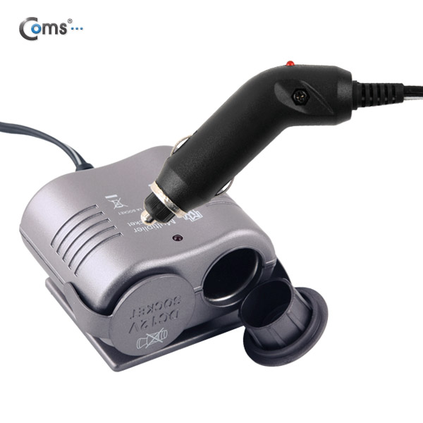 Coms 차량용 시가잭 멀티 전원 소켓 2구 - Direct 방식/ 180도 회전 [MW231]/ 시거잭