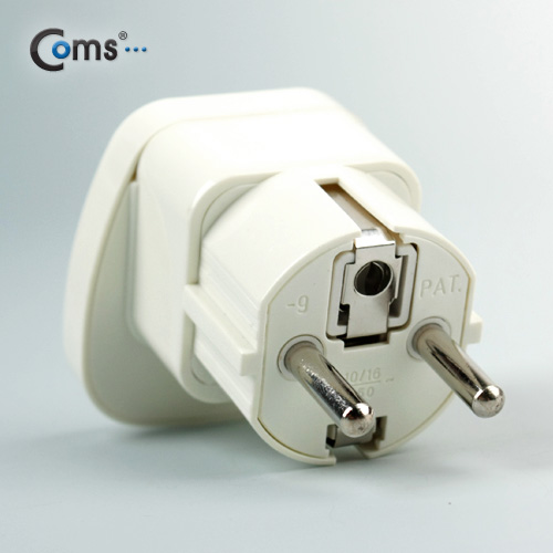 Coms 전원(AC) 변환용(WD-9S), 독일,프랑스/안전캡 내장, White