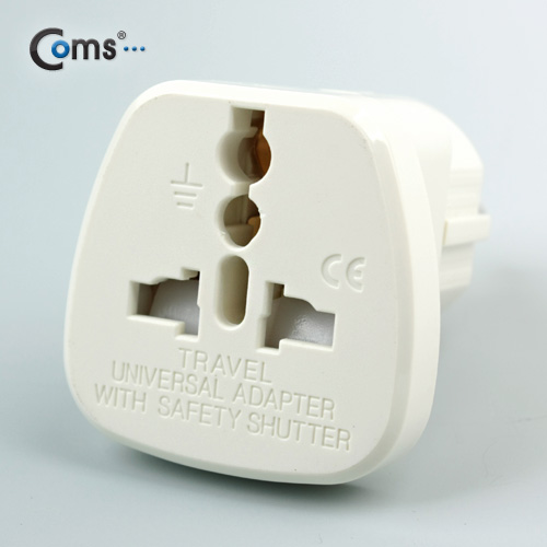 Coms 전원(AC) 변환용(WD-9S), 독일,프랑스/안전캡 내장, White