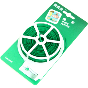 Coms 케이블 타이 30m(철선/녹색)