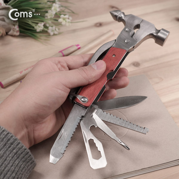 Coms 다용도공구-망치/칼/톱/병따개/렌치세트외/9 in 1제품