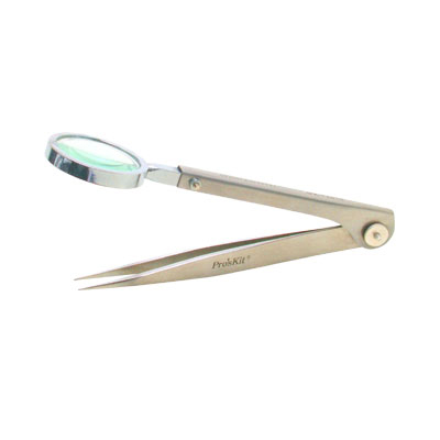 Prokit 광학용 핀셋 - 3배율 렌즈 장착