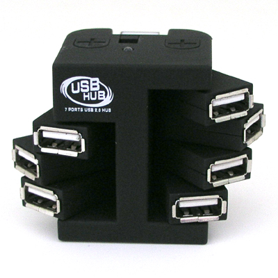 Coms USB 무전원 큐빅 7포트 허브 [Y-1008]